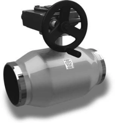 Ball valve LD KShTSPR ball valve of steel 20 DN250 Ru2,5MPa full bore with reducer