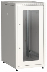 LE35-24U68-GM ITK Cabinet LINEA E 24U 600x800mm doors 2pc glass and metal grey.
