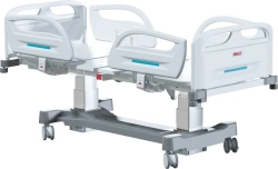 MEGI Swift 2 Medical functional bed with column type electric height adjustment, plastic backrests,