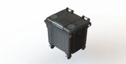Mobile waste bin 1100l Art.22.C19.V (20.800.98.PE; 21.050.98.PE.V)