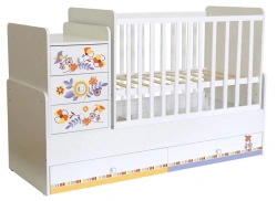 Polini kids Simple 1100 Walking Crib, white, article number 0001442.9.2