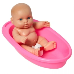 Plastic doll Puppet Karapuz in a tub. Girl. 20 cm, V978/1