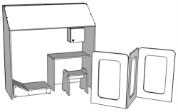 Wooden furniture for preschool institutions: Play set "Hospital"