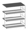 Double-sided shelving unit 880x570x1152 mm