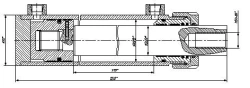 Hydraulic cylinder 1124-01M.00.00.00.00 (80x56-970, mm), 16MPa