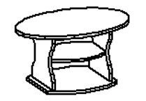 Coffee tables of "Style V KR" series