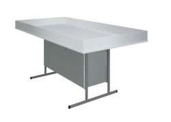 Table for robotics with edge on metal frame Art: AtRT