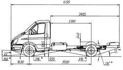 Chassis, Modification 330252, Dual fuel engine (petrol/gas LPG) Euro-5