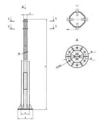 Lighting support faceted power lighting support for catenary network