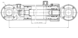 Hydraulic cylinder 1117.00.00.00.00 (63x30-200(-250), mm), 16MPa