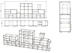 Children's wall Train (chipboard series)