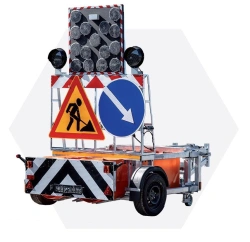 Mobile frontal trailed fence OMFP. Modification OMFP-90 with VTSODD, category O1