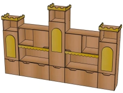 Shelving unit "Castle" / SZh78