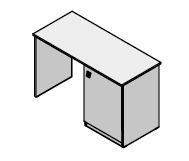 Straight table with drawer under the fridge. Furniture set "Contemp"
