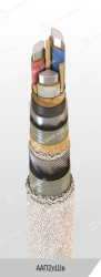 Power cable with aluminium conductors with paper insulation impregnated with viscous or non-flowing composition for voltage 6, 1