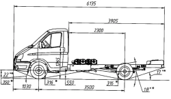 GAZelle BUSINESS chassis, Modification 330262, Dual-fuel engine (petrol/ CNG gas) Euro-5, N1