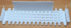 Modular strip ML101R POM (xx X xx mm; partition height H=x mm with xx mm pitch, edge margin xx mm; SS pin; clips)