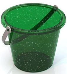 Small opaque bucket