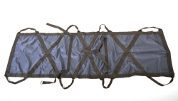 Frameless stretcher made of waterproof fabric with polyurethane and/or polyvinylchloride coating.