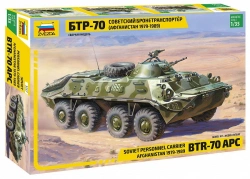 Assembled model Russian armoured personnel carrier BTR-70 (Afghanistan)
