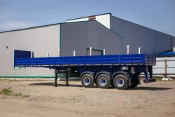 Semitrailer SAV 93183RE (suspension: spring), with awning and tent frame, with rear swinging doors, with container locks,