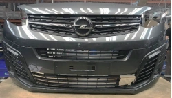 Opel front bumper, passenger version with PTFs, DRLs and parking/blind spot sensors,98362847* (where * is a symbol for all possi