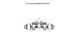 Axle with brakes 857951
