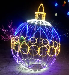 Illumination frame "Christmas Tree Toy" - decorative street lamp to be installed as an independent stationary unit.