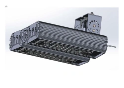LED luminaire "Industrial Design MTM IoT" series CUBIC 118 Two modules Connection from the sides - 5 degrees Mounting angle 60 m