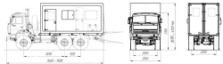Special purpose vehicles, other type 6721 mod: 67210E, on the basis of chassis type KAMAZ-018/2011/TRCU-3axle-101 mod. KAMAZ 431