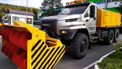 Snowplough auger-rotor snowplough SSR-1 model 7963 WB on the basis of URAL 4320-80, 4320-82, 55571-82 chassis.