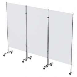 ?? - "???"(???-35301?) Medical screen of stainless steel, on wheels, three-sectional