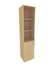 Semi-closed narrow cupboard with glass SHU 05C, Omega brand.