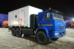 Universal engine heater (UEH), UZST brand, type UZST03, modification 6892-10 on KAMAZ 5350-37 chassis.