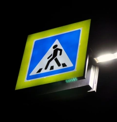 Internally illuminated road signs