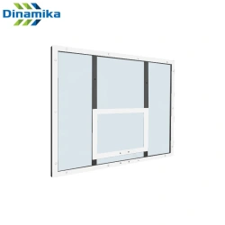Basketball training shield made of monolithic polycarbonate (on frame)