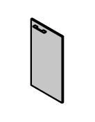 Low MDF door. Furniture set "Kvins" / "Kvins Slim"