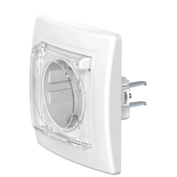 CADUCEUS ALING PRESTIGE Flush-mounted socket outlet with grounding without blinds with cover with plastic base 16A, 250V~, white