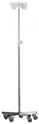 SHV-01-"MSC" (MSC-5310) - Medical tripod for infusion five-post stainless steel, on wheels with rubber tyre.