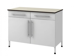Wall-mounted table on metal pedestal 1200 PTJLg