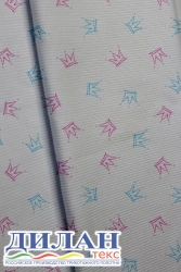 Mixed knitted fabric (47.5% cotton, 47.5% polyester, 5% polyurethane) printed: cashcorset.