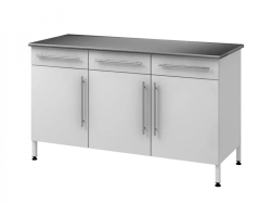 Wall-mounted table on metal support pedestal 1500 PTYANzh