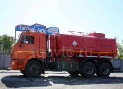 Tank truck for oil products transportation (fuel tanker) type 5675K modification 5675K5-10 on chassis KAMAZ 65222-53