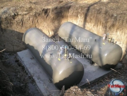 Horizontal steel tank of 60 m3 capacity of RGS type model RGSn-3000x8500