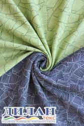 Mixed knitted fabric (50% cotton, 50% polyester) smooth dyed, printed: ribana