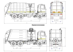 Side-loading rubbish truck model MK-3553-10