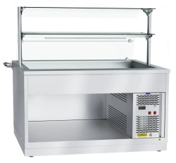 Refrigerated high-temperature display counter with neutral cabinet ???(?)-70?-03-??