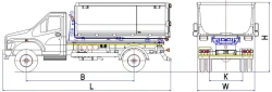 Self-loading multilift truck of model MK-1561-G4