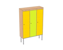 Metal-framed 3-piece cupboard for children's clothes SHG3-M