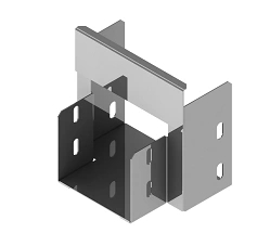 Transition element ONL EP 000x00, with overall dimensions from 300x60150x40 mm to 200x200150x150 mm, with thickness 1,2 mm, stee
